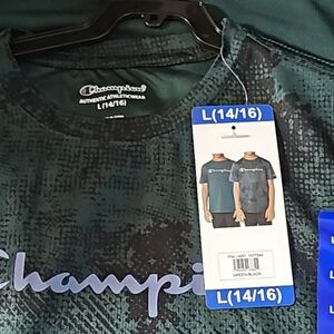 Champion Boy’s 2-Pack Performance Graphic Tee Set youth boys, nwt green,…